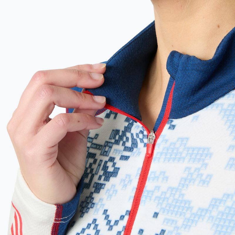 Felpa termica donna Helly Hansen Lifa Merino Midweight Gra 1/2 Zip bright blue new nordic aop 3