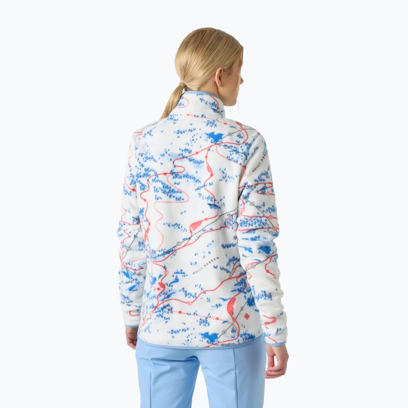 Pile donna Helly Hansen Maridalen Printed Fleece white slope map aop 2