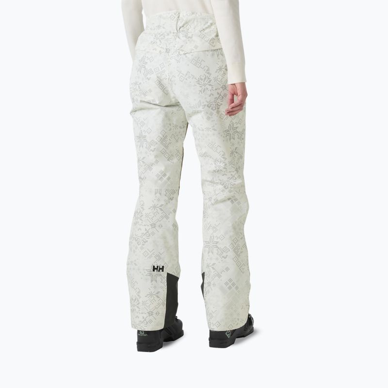 Pantaloni da sci da donna Helly Hansen Legendary Insulated cream new nordic aop 2