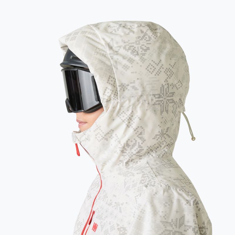 Giacca da sci da donna Helly Hansen Valdisere 3.0 cream new nordic aop 3