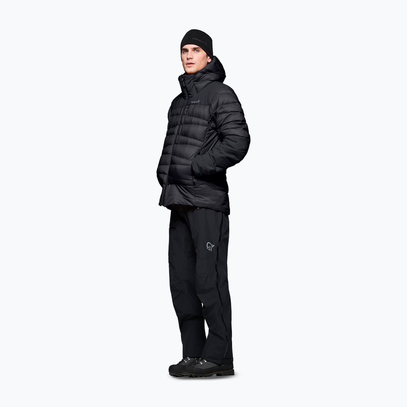 Piumino uomo NORRONA Falketind Down 750 Zip Hood caviar black 4