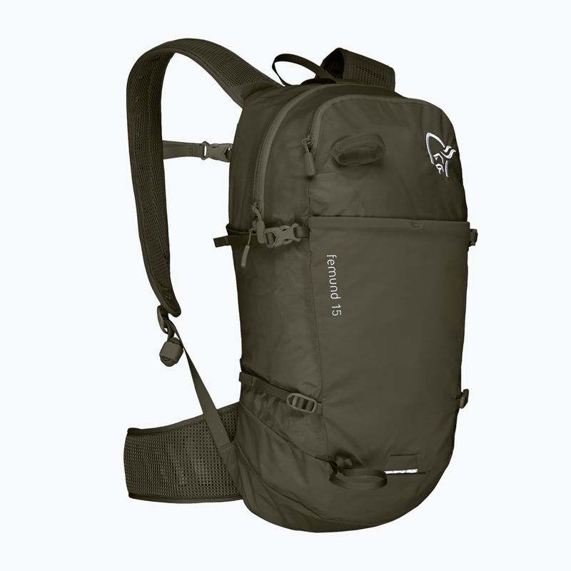 Zaino da trekking NORRONA Femund Econyl70 15 l olive night 2