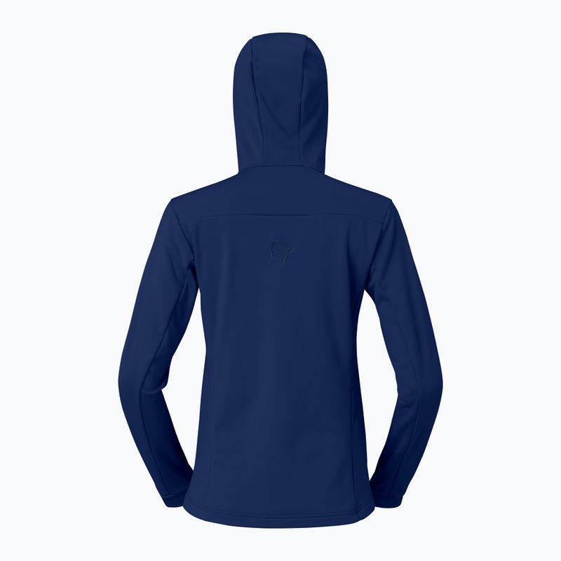 Felpa da trekking da donna NORRONA Falketind Warm2 Stretch Hood indigo night 6