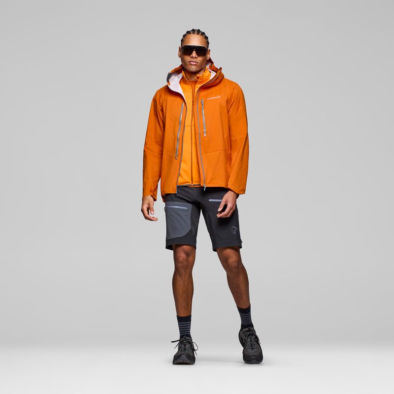 Giacca antipioggia da uomo NORRONA Falketind Dri1 gold flame 2