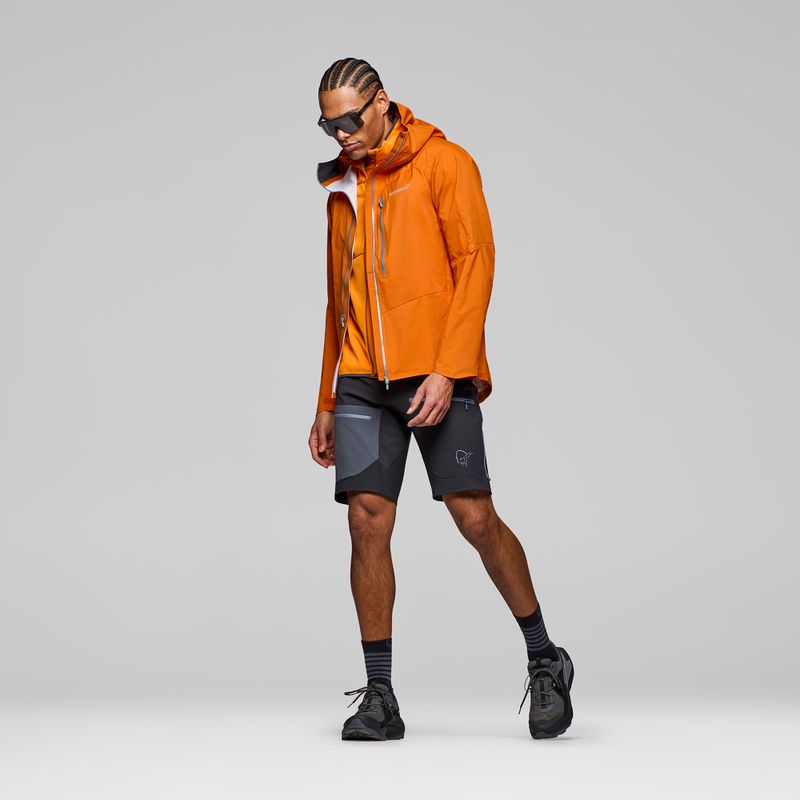 Giacca antipioggia da uomo NORRONA Falketind Dri1 gold flame 4