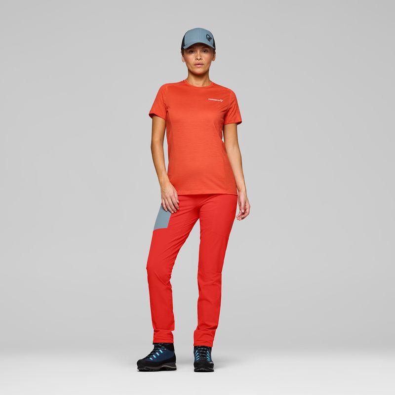 Pantaloni da trekking da donna NORRONA Falketind Flex1 Light aura orange 2