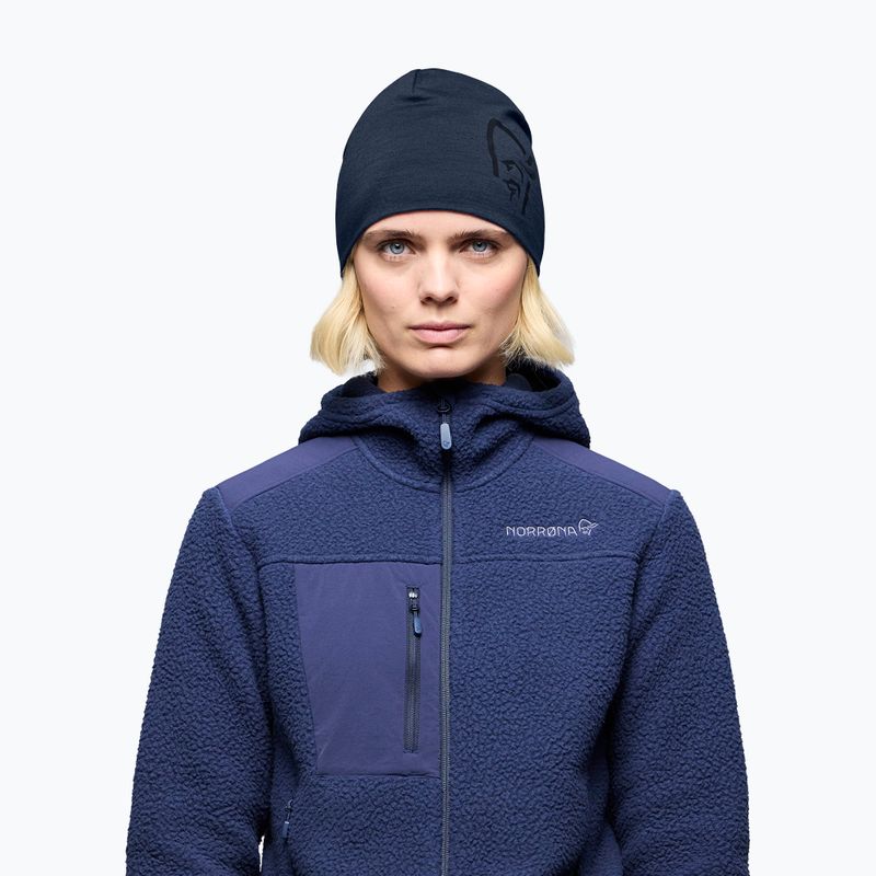 Cappello invernale NORRONA PureUll 180 Beanie indigo night 2