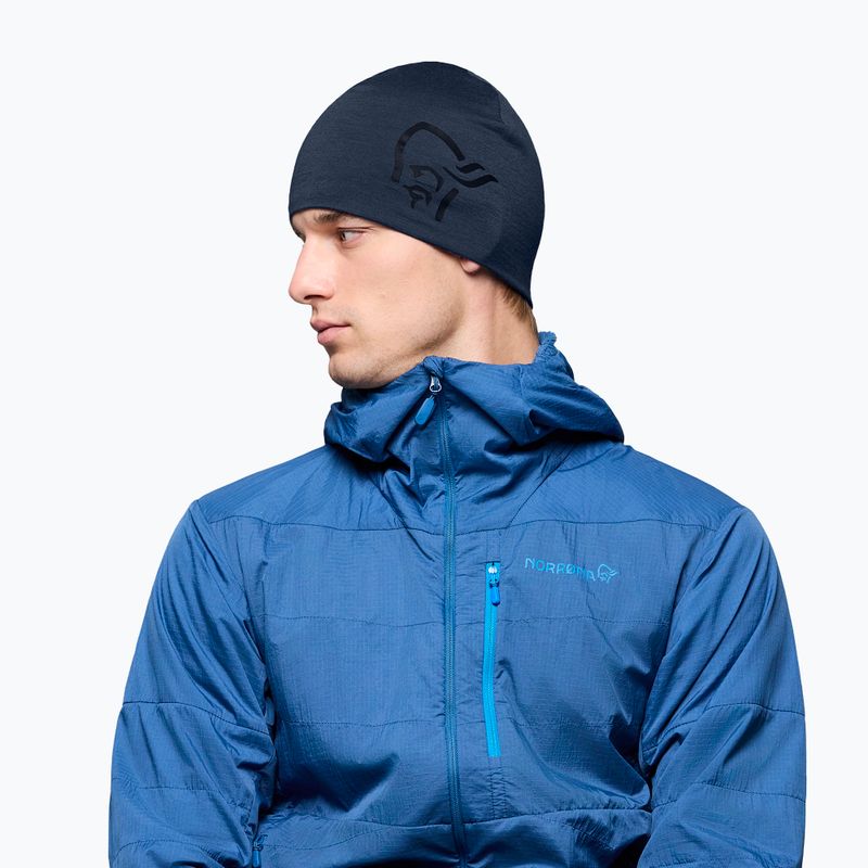 Cappello invernale NORRONA PureUll 180 Beanie indigo night 4