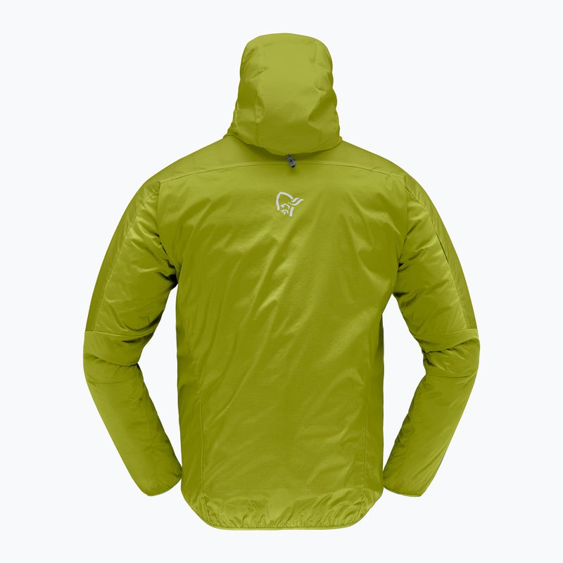 Giacca antivento da uomo NORRONA Faketind Aero60 Zip Hood golden lime 2