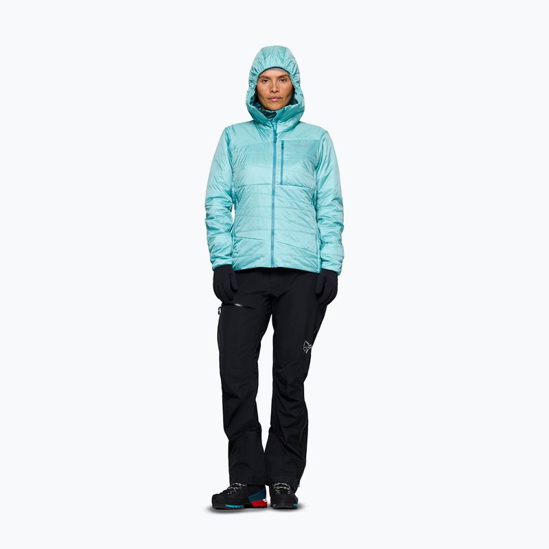 Giacca imbottita da donna NORRONA Faketind Thermo40 Zip Hoodie aqua haze 2