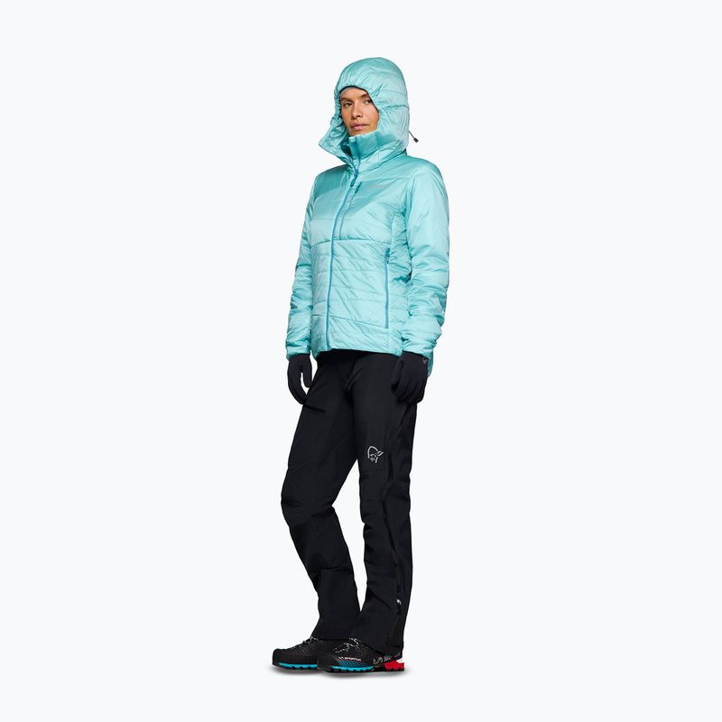 Giacca imbottita da donna NORRONA Faketind Thermo40 Zip Hoodie aqua haze 4