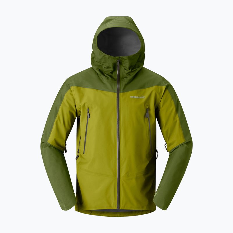 Giacca antipioggia da uomo NORRONA Falketind Gore-Tex golden lime/pesto 4