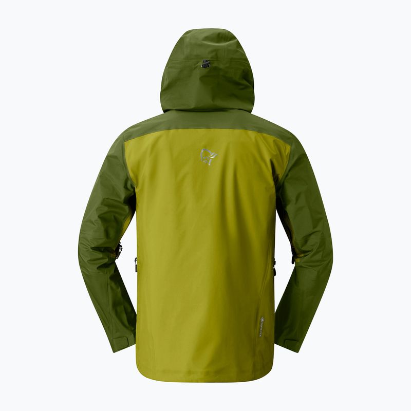 Giacca antipioggia da uomo NORRONA Falketind Gore-Tex golden lime/pesto 5