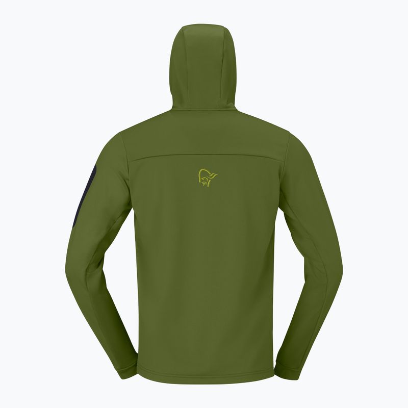 Felpa trekking da uomo NORRONA Falketind Warm2 Stretch Hood pesto 6