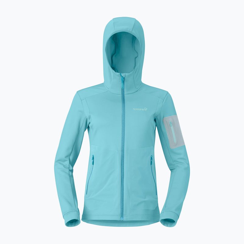 Felpa da trekking da donna NORRONA Falketind Warm2 Stretch Hood brittany blue 5