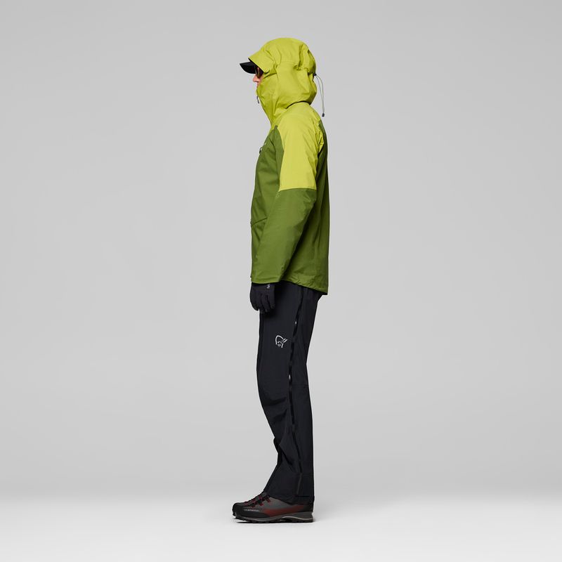 Giacca antipioggia da uomo NORRONA Falketind Dri1 pesto/golden lime 5