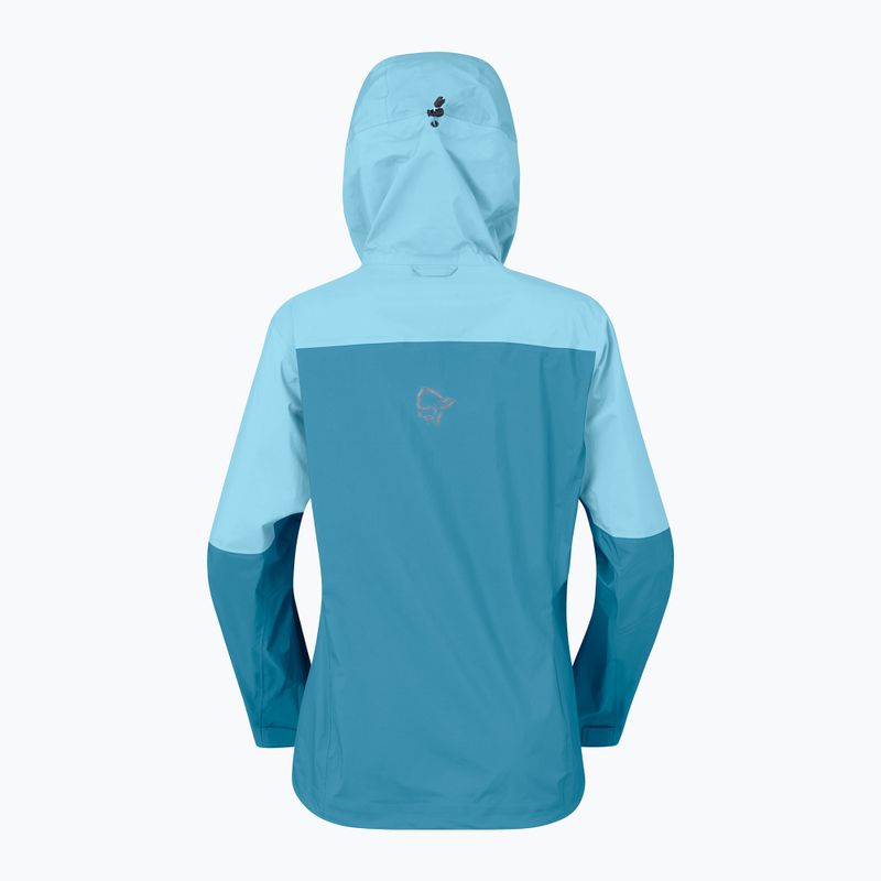 Giacca antipioggia da donna NORRONA Falketind Dri1 brittany blue/aqua haze 6