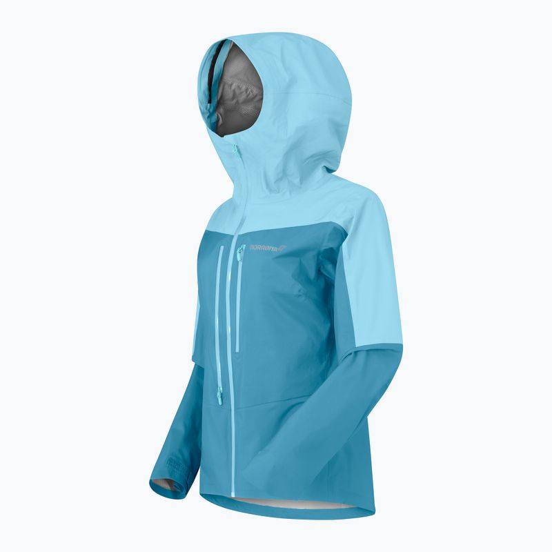 Giacca antipioggia da donna NORRONA Falketind Dri1 brittany blue/aqua haze 7