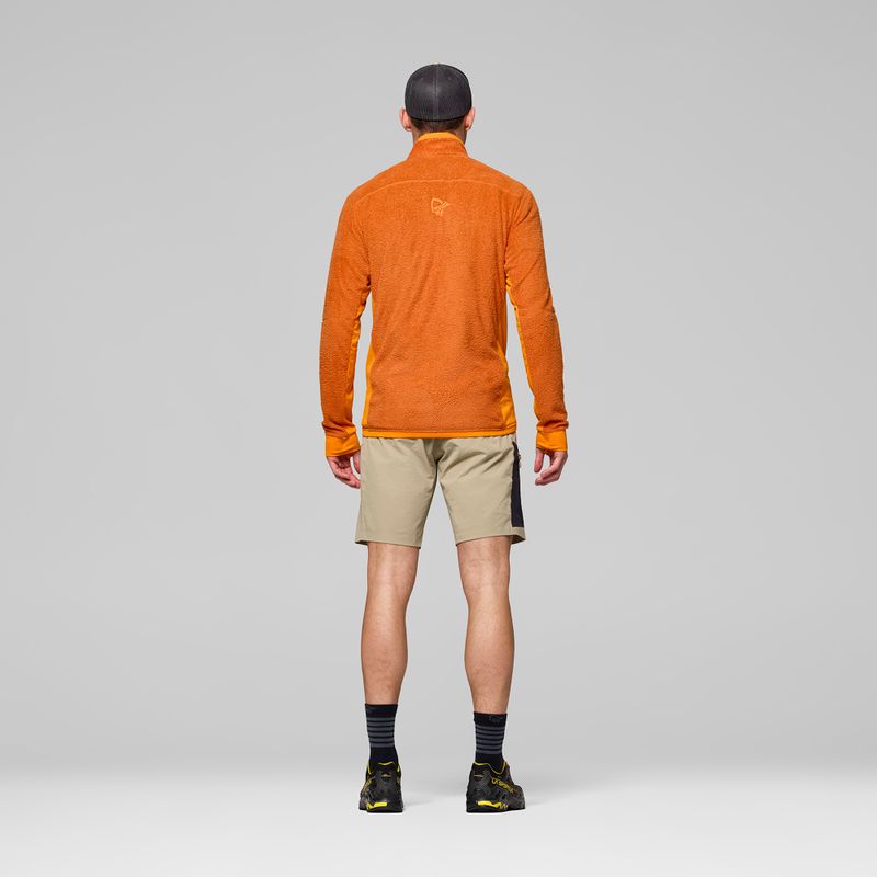 Felpa in pile da uomo NORRONA Falketind Warm1 Active gold flame/exuberance 3