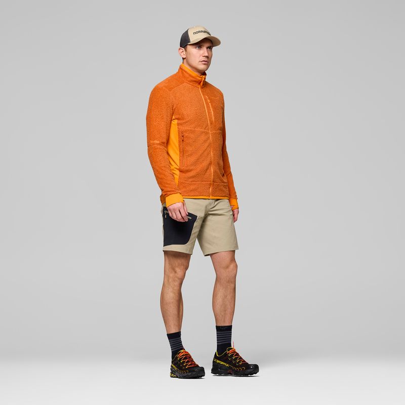 Felpa in pile da uomo NORRONA Falketind Warm1 Active gold flame/exuberance 4