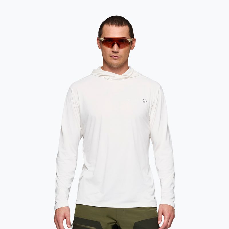 Felpa trekking da uomo NORRONA Femund Tech Hood snow white