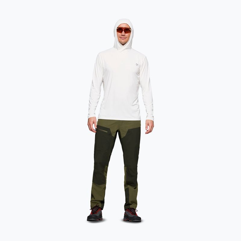 Felpa trekking da uomo NORRONA Femund Tech Hood snow white 2