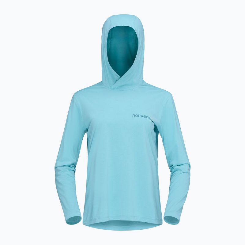 Felpa da trekking da donna NORRONA Femund Tech Hood aqua haze 6
