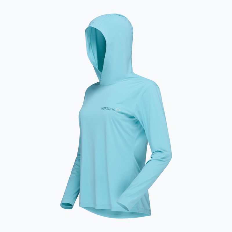 Felpa da trekking da donna NORRONA Femund Tech Hood aqua haze 8