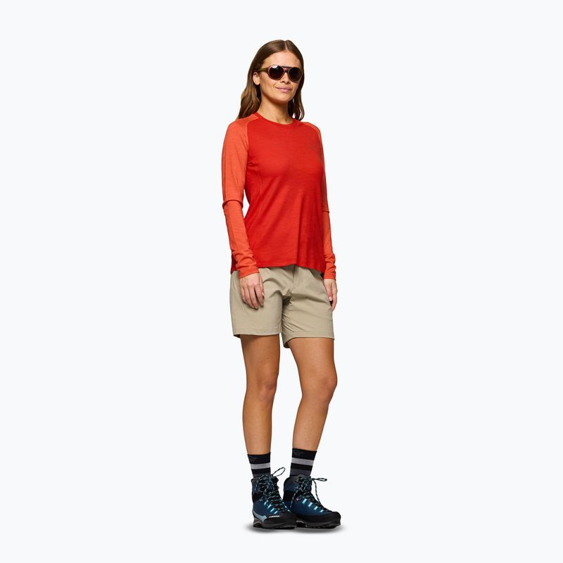Maglia a maniche lunghe da trekking da donna NORRONA Femund PureUll LS aura orange/paprika 2