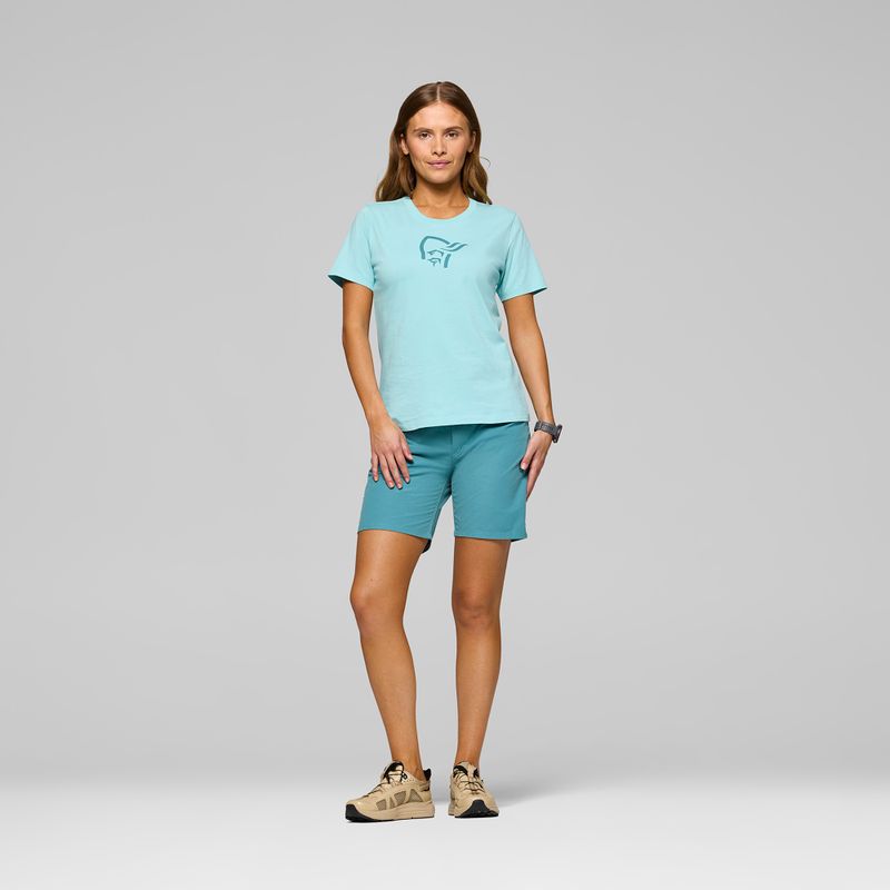 Maglietta da donna NORRONA Cotton Viking aqua haze 2