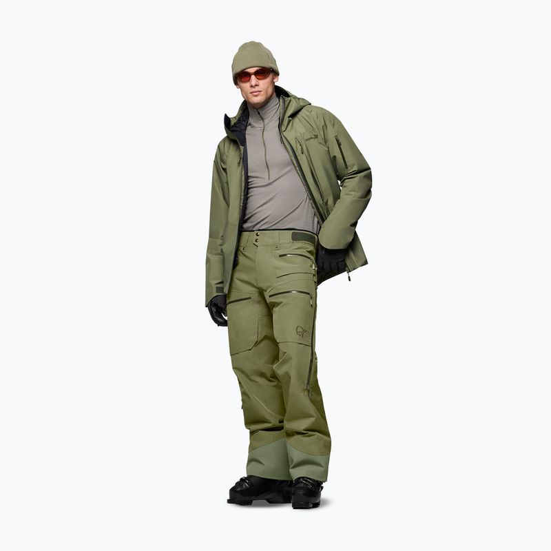 Pantaloni da sci da uomo Norrona Lofoten Gore-Tex Insulated deep lichen green 2