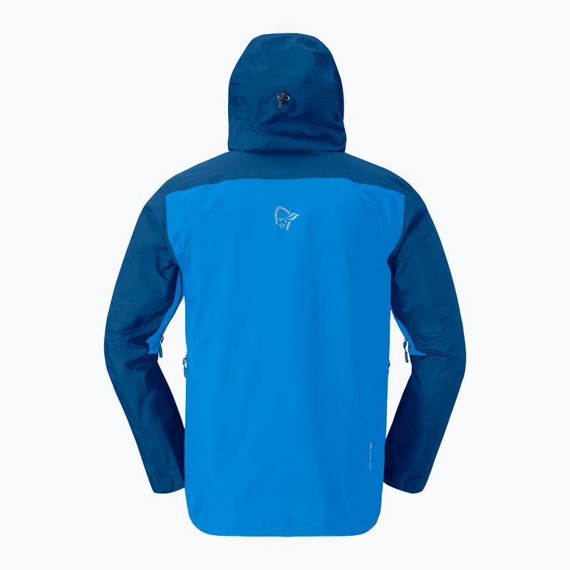 Giacca impermeabile da uomo NORRONA Falketind Gore-Tex brilliant blue/dark blue 4