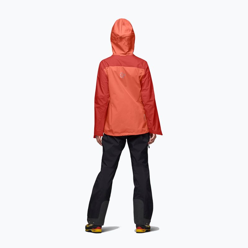 Giacca impermeabile da donna NORRONA Falketind Gore-Tex deep sea coral/baked apple 3