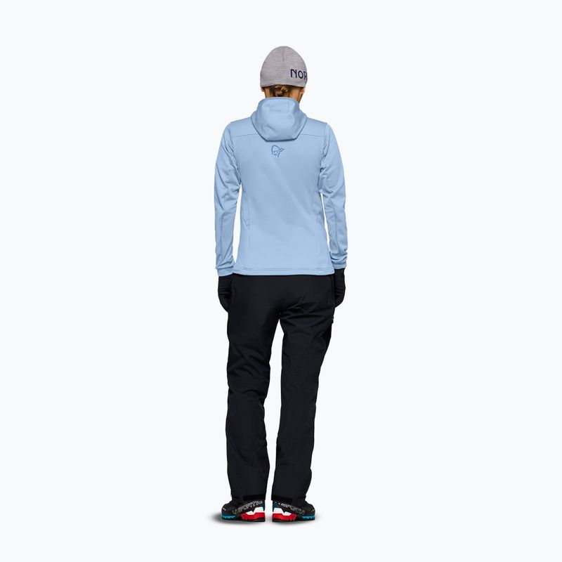 Felpa da trekking donna NORRONA Falketind Warm2 Stretch Hood cashmere blue/allure 3
