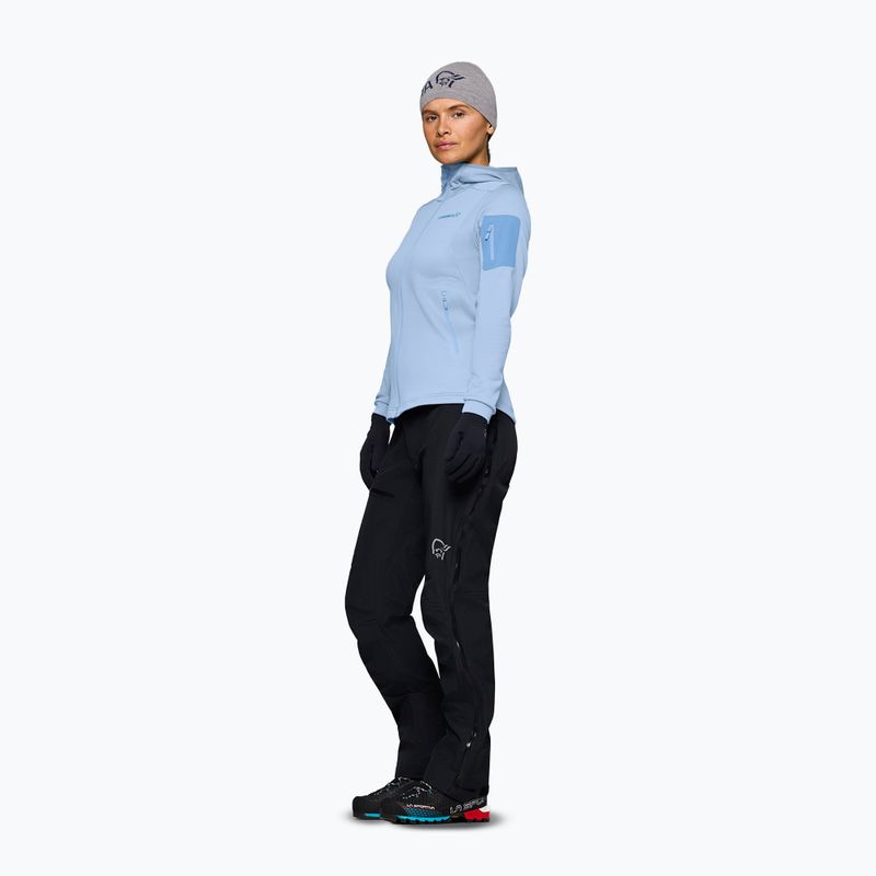 Felpa da trekking donna NORRONA Falketind Warm2 Stretch Hood cashmere blue/allure 4