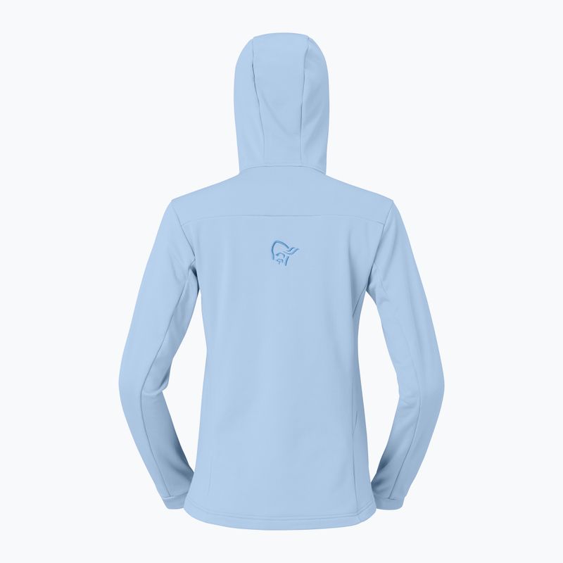 Felpa da trekking donna NORRONA Falketind Warm2 Stretch Hood cashmere blue/allure 6