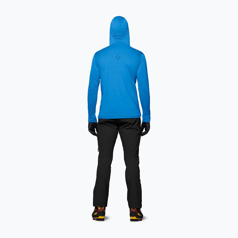Felpa da trekking uomo NORRONA Falketind Warm1 Hood brilliant blue/dark blue 3