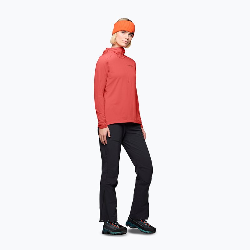Felpa da trekking donna NORRONA Falketind Warm1 Hood deep sea coral/baked apple 4