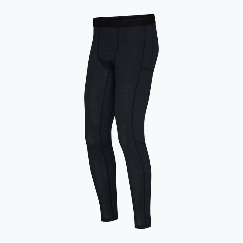 Pantaloni termici da uomo NORRONA Falketind Equaliser Ull Long caviar black 7