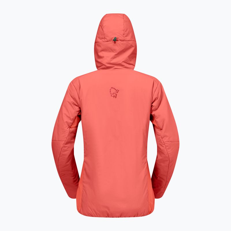 Giacca imbottita da donna NORRONA Femund Thermo60 Zip Hood deep sea coral 6