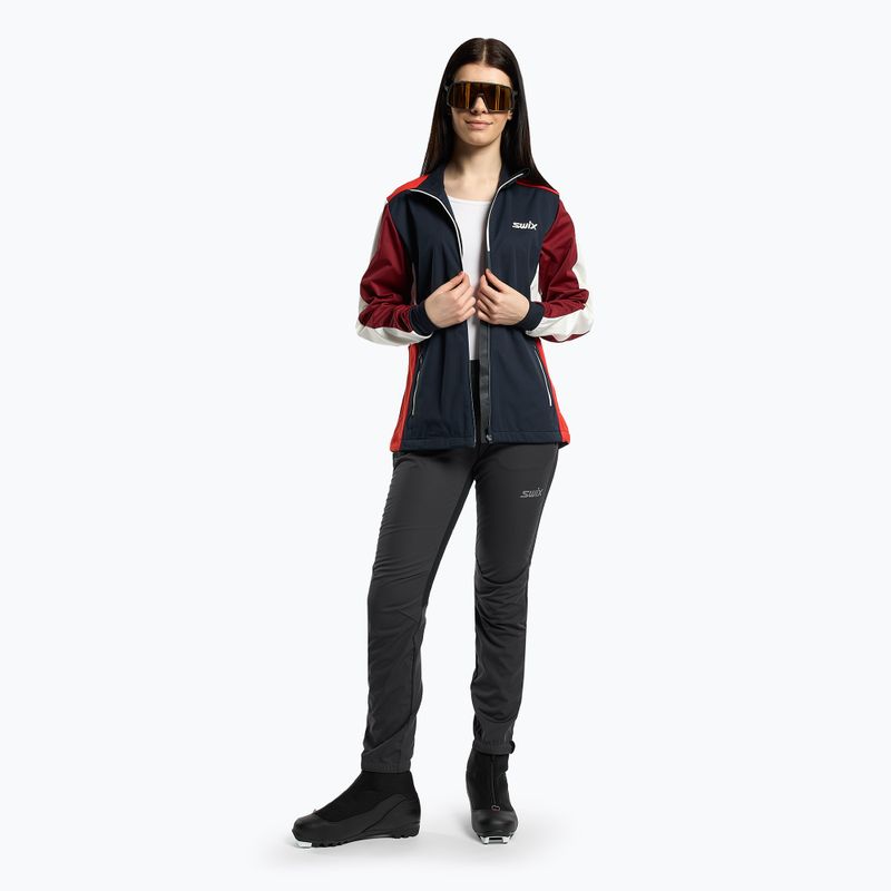 Pantaloni softshell da donna Swix Cross phantom/nero 2