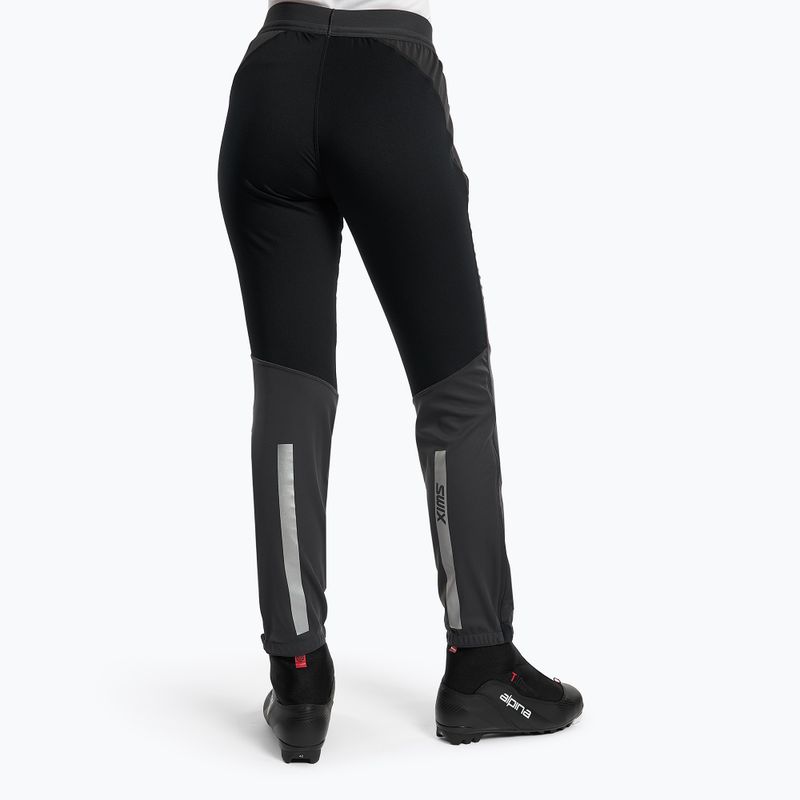 Pantaloni softshell da donna Swix Cross phantom/nero 3