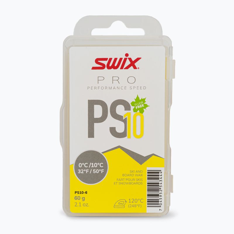 Lubrificante per sci Swix Ps10 Yellow 0°C/+10°C 60 g giallo