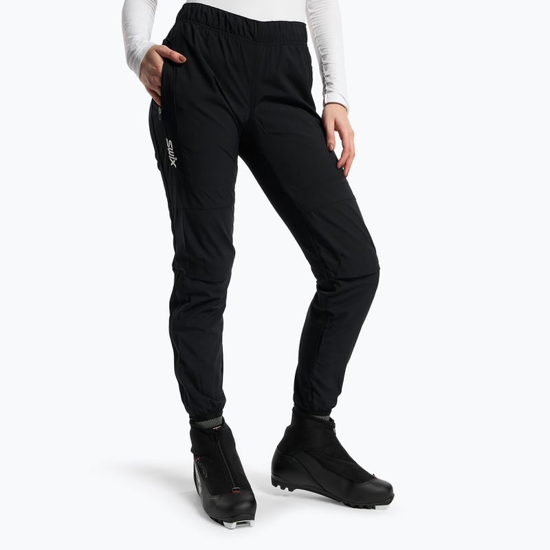 Pantaloni softshell da donna Swix Infinity nero