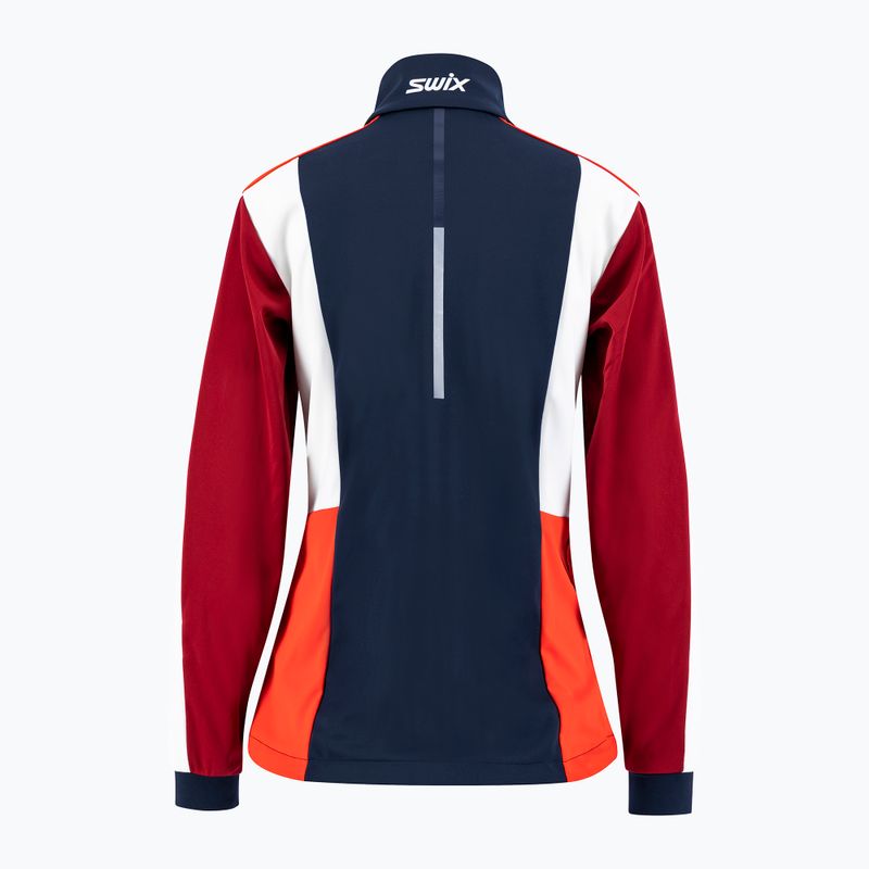 Giacca softshell da donna Swix Cross dark navy/rosso rabarbaro 9