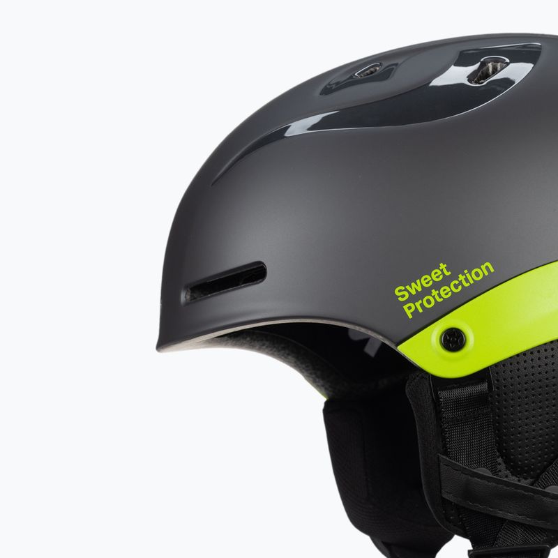 Casco da sci Sweet Protection Blaster II grigio ardesia/fluo per bambini 6