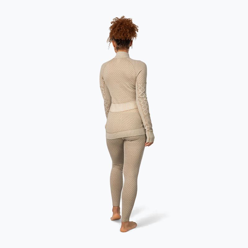 Felpa termica donna KARI TRAA Smekker Half Zip mocha 2