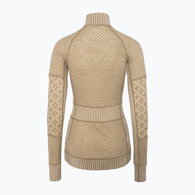Felpa termica donna KARI TRAA Smekker Half Zip mocha 4