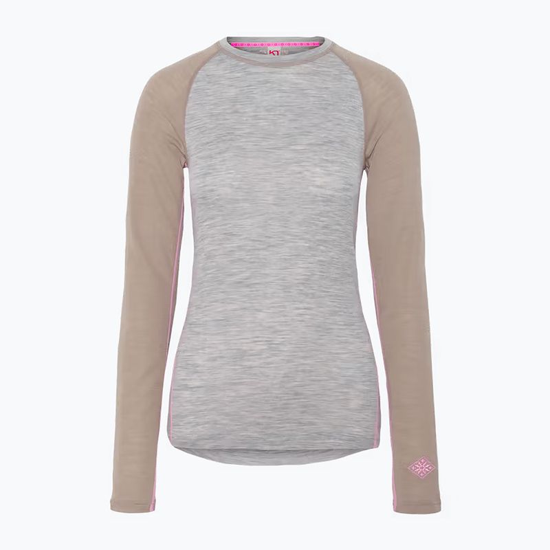 Completo di biancheria termica da donna KARI TRAA Kaia light grey melange 2
