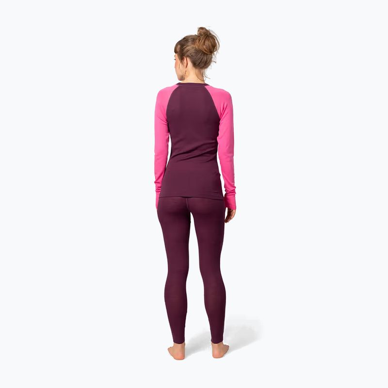 Completo di biancheria termica da donna KARI TRAA Kaia wine 2